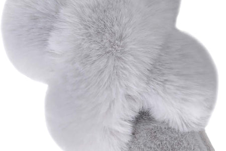 Women'S Cross Band Slippers Soft Plush Furry Cozy Open Toe House Shoes Indoor Outdoor Faux Rabbit Fur Warm Comfy Slip on Breathable