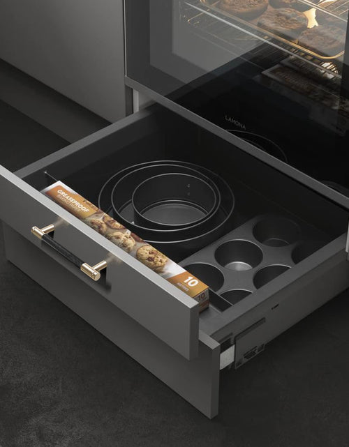 Load image into Gallery viewer, 12 Pack 5 Inch 128 Mm Knurled Cabinet Handles Cabinet Pulls Aluminum Handles Knurled Drawer Pulls Gold and Black Oxidation Finish with Diamond Pattern 6.2" Length (5" Hole Center)
