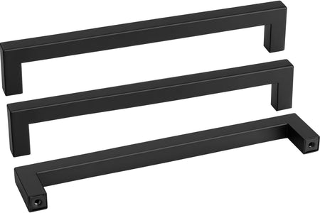 10 Pack Black Square Bar Cabinet Pull Drawer Handle Stainless Steel Modern Hardware for Kitchen and Bathroom Cabinets Cupboard,Center to Center 10In(256Mm) Black Drawer Pulls
